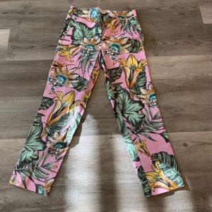 Size 0 J Crew Cropped Tropical Pants